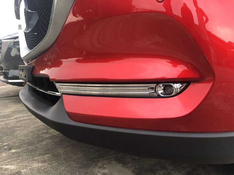 ANUNFRRE Car Accessories Fit for Mazda CX-5 CX5 2017-2021 ABS Chrome  Exterior Rear Fog Lights Lamp Cover Trim 2PCS Set