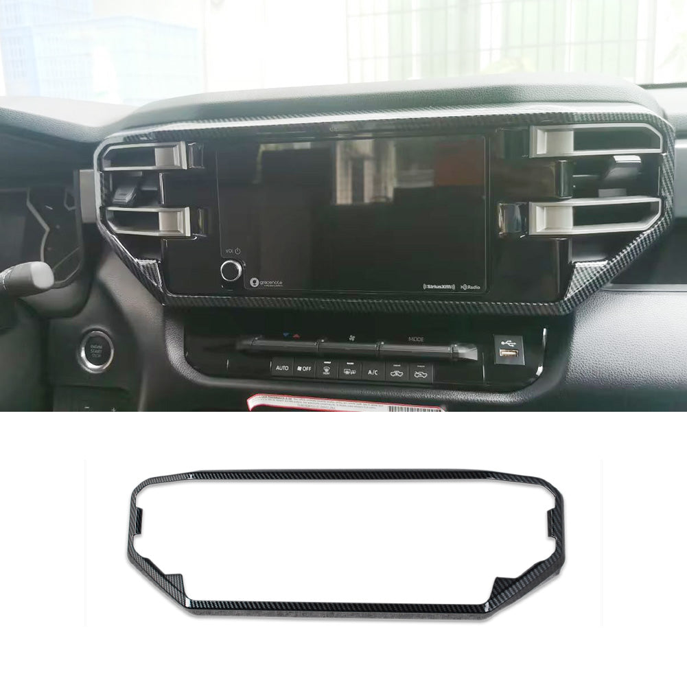 Toyota Tundra 2022 2023 Front Dashboard Panel Cover Trims Navigation Panel Cover Carbon Fiber Pattern