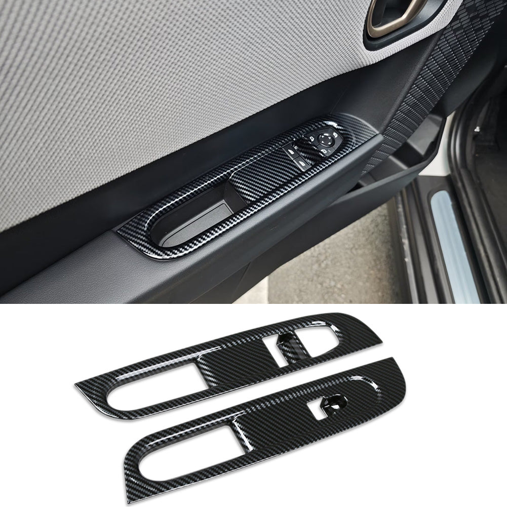 Fit for 2025 2026 New MINI Cooper/MINI Cooper S Interior Window Switch Plate Panel Cover Trims Carbon Fiber Pattern (for 2 Door Model)