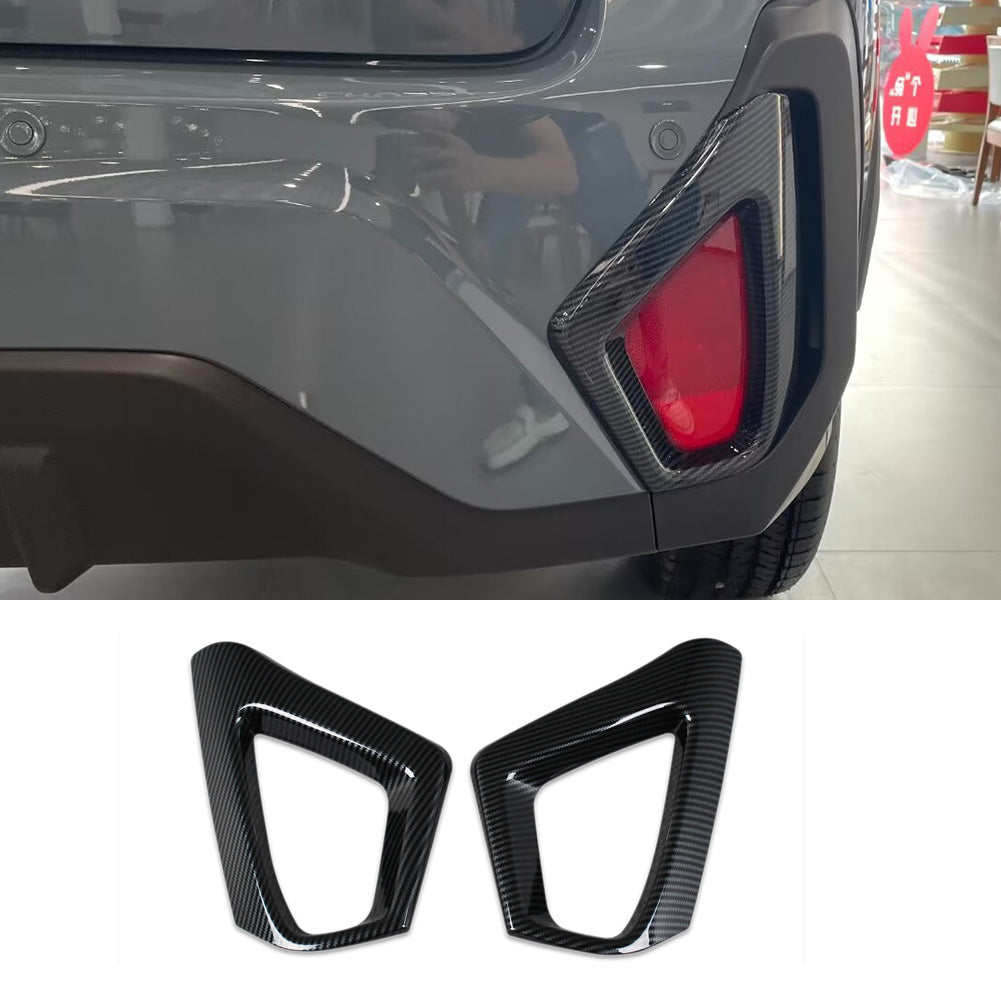 Fit for Subaru Crosstrek 2024 Rear Fog Light Cover Trims Carbon Fiber Design