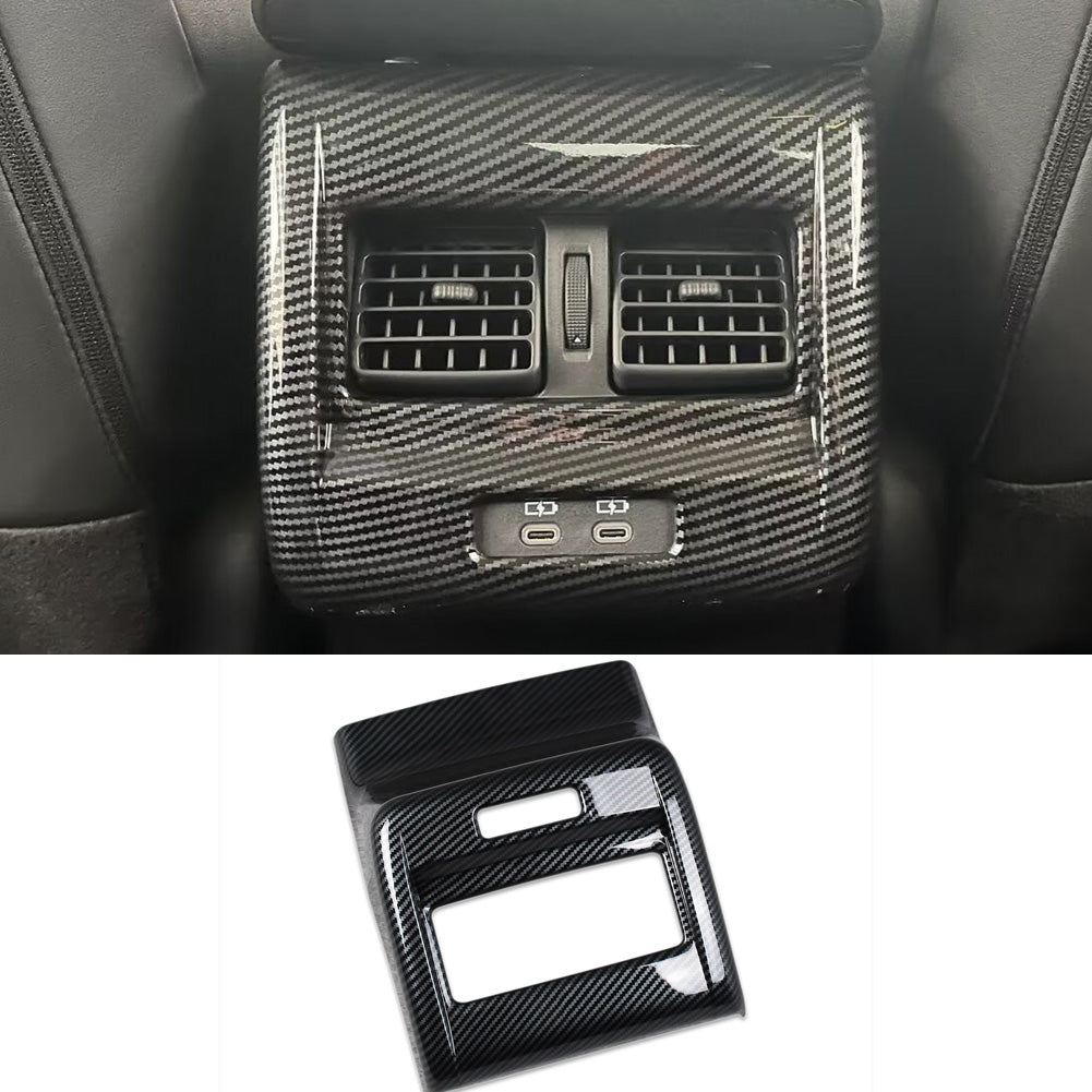 Fit for Toyota New Camry 2024 2025 2026 Interior Rear Seat Air Condition Vent Outlet Cover Trims Carbon Fiber Pattern