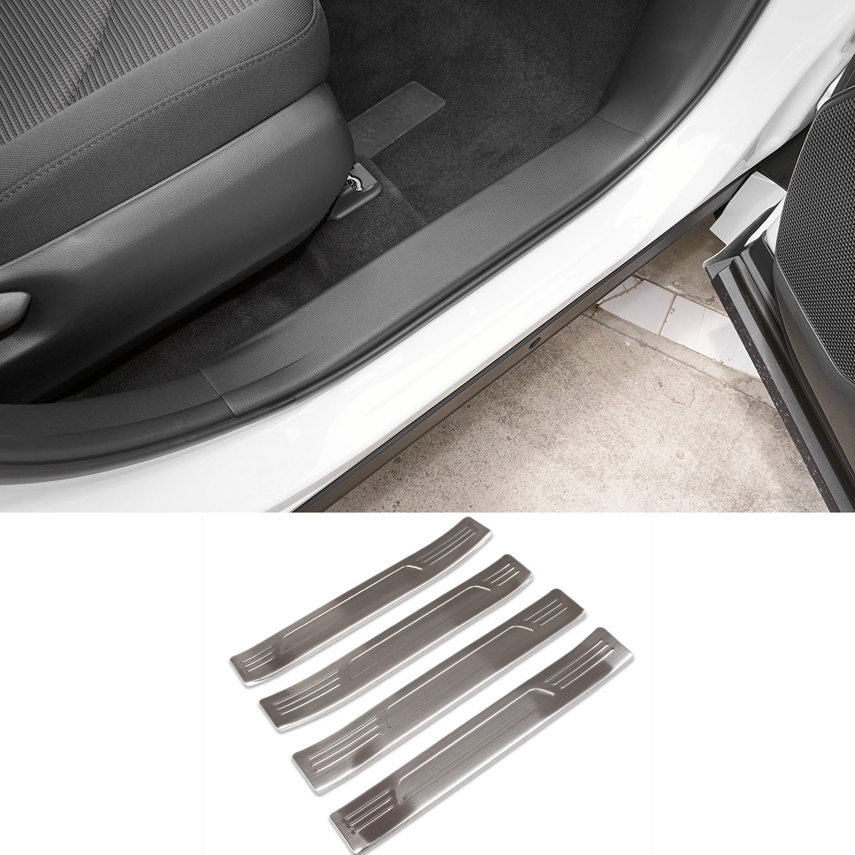 Fit for Toyota New Grand Highlander 2024 2025 2026 /Lexus TX TX350/500h/550h+ 2024 2025 2026 Outside Door Sill Scuff Plate Guard Cover Trim Stainless Steel