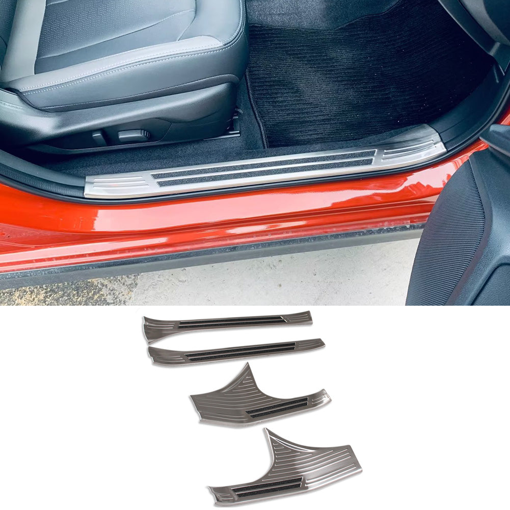 Fit for Subaru New Crosstrek 2024 Inside Door Sill Scuff Plate Guard Cover Trim Stainless Steel