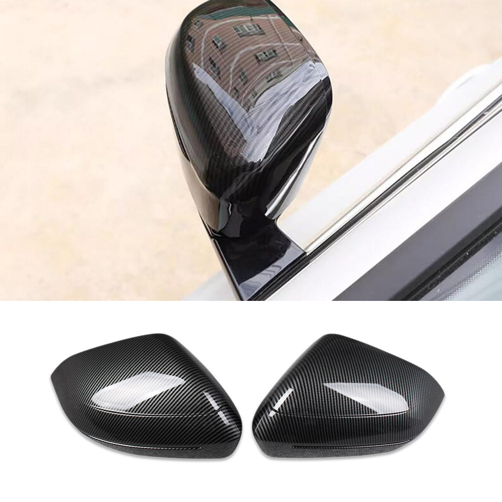 Fit for BMW 5 Series Sedan (G60) 530i 540i 2024 2025 Rear View Mirror Cover Trims Carbon Fiber Pattern