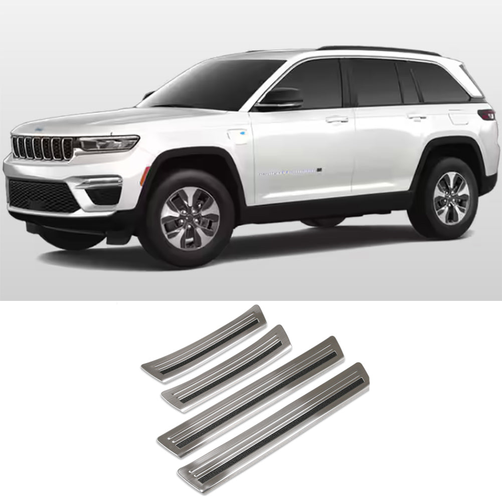 Fit for Jeep New Grand Cherokee 2024 2025 Outside Door Sill Scuff Plate Guard Cover Trims Stainless Steel