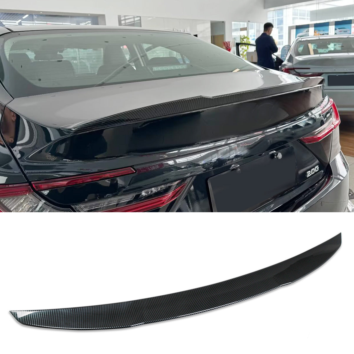 Fit for Toyota Camry 2024 2025 2026 Rear Trunk Wing Spoiler Cover Trim ABS
