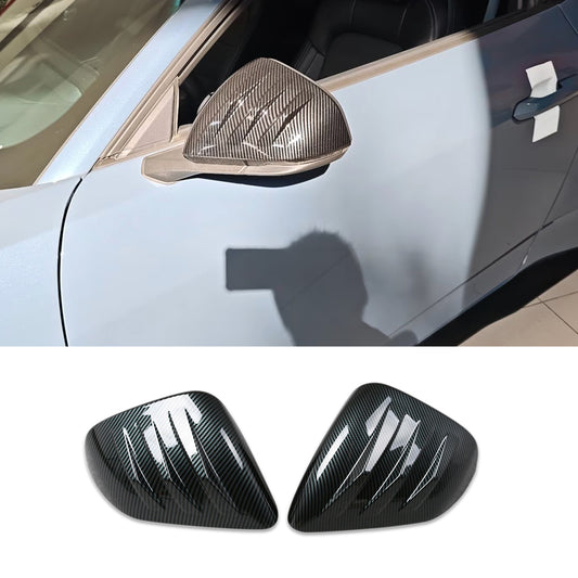 Fit for Ford New Mustang 2024 2025 Rear View Mirror Cover Trims Carbon Fiber Pattern
