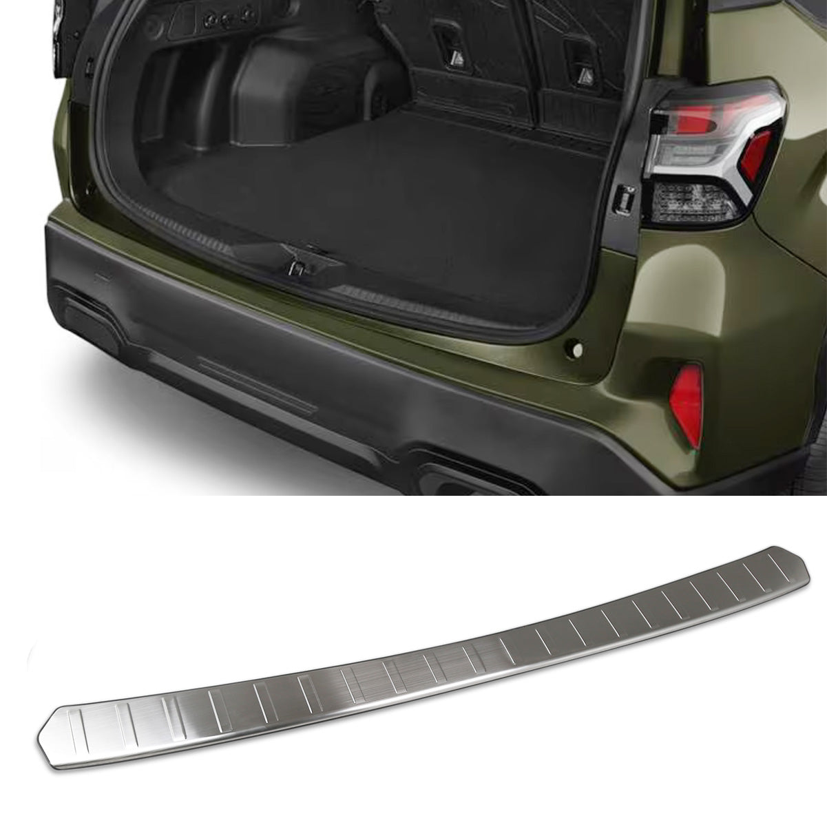 Fit for Subaru New Forester 2025 Rear Outside Bumper Sill Plate Guard Cover Trim Stainless Steel