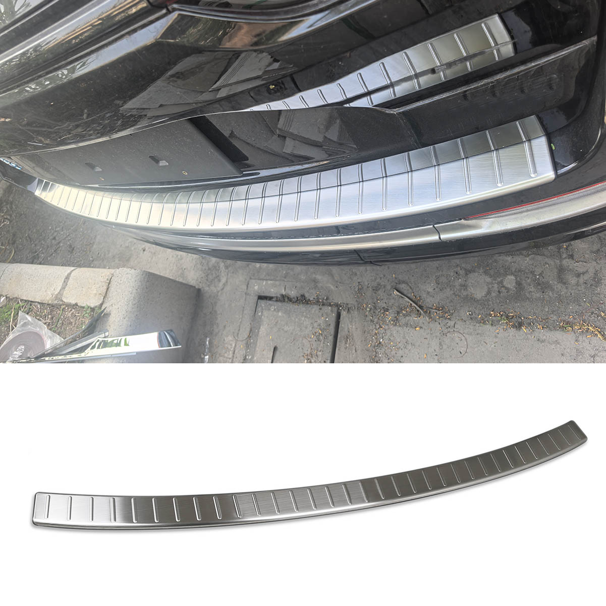 Fit for Jeep New Grand Cherokee 2024 2025 Rear Bumper Sill Plate Guard Cover Trim Stainless Steel