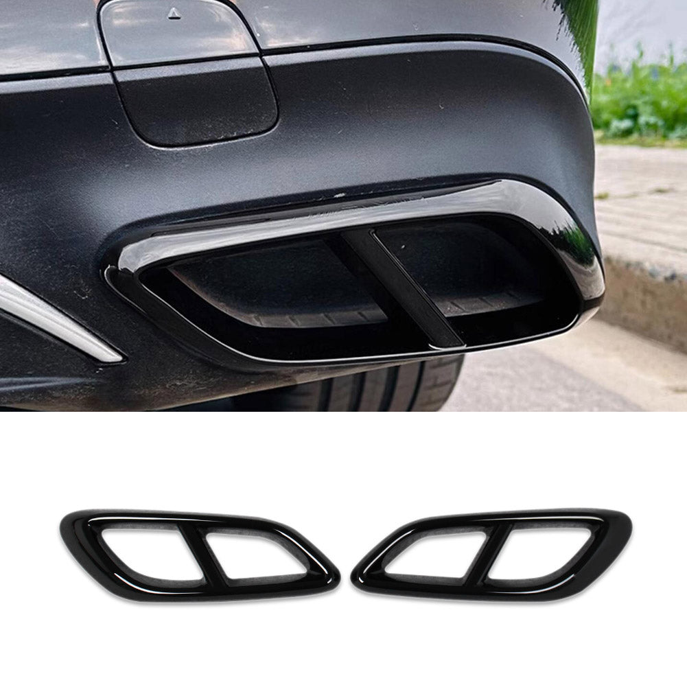 Fit for Mercedes-Benz E-Class W214 E200 E300 E450 2023 2024 2025 Exhaust Muffler Pipe Tip Modling Cover Trims