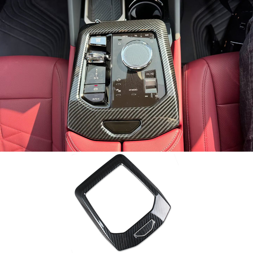 Fit for BMW 5 Series Sedan (G60) 530i 540i 2024 2025 Front Center Console Dashboard Panel Trim Carbon Fiber Pattern