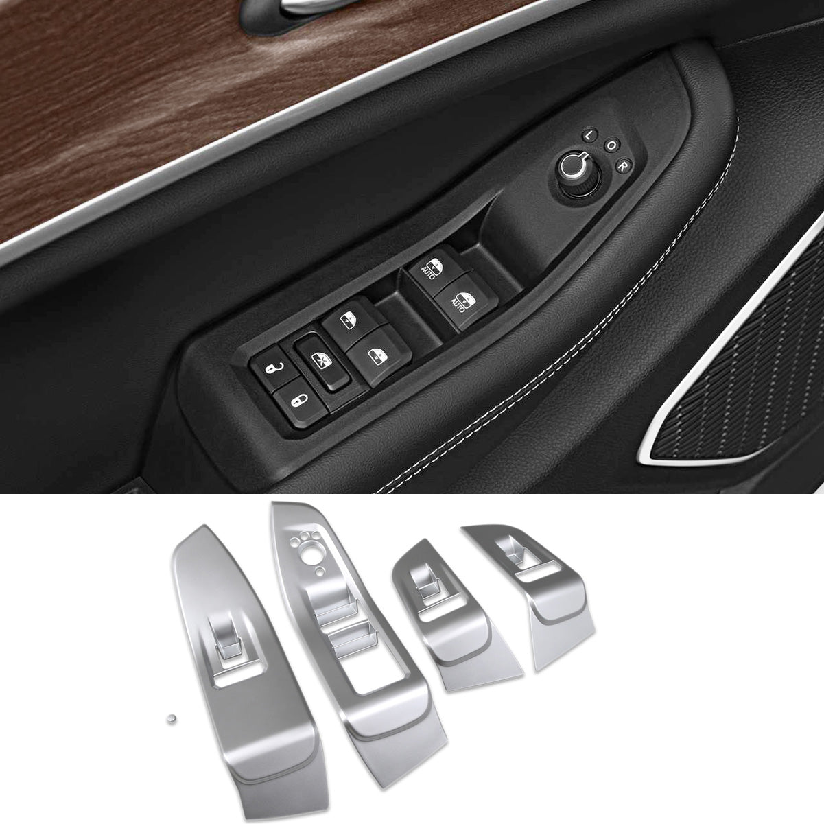 Fit for Jeep New Grand Cherokee 2024 2025 Interior Window Switch Console Panel Trims