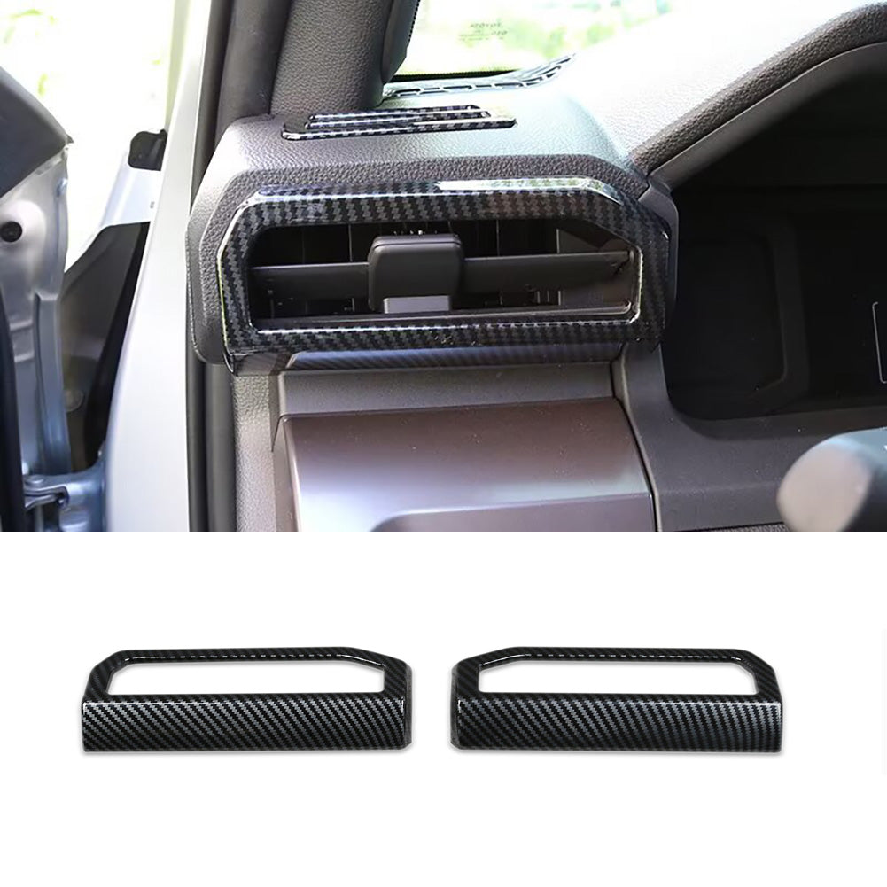 Fit for Toyota 4Runner 2025 2026 Interior Front Air Condition Vent Outlet Cover Trims Carbon Fiber Pattern