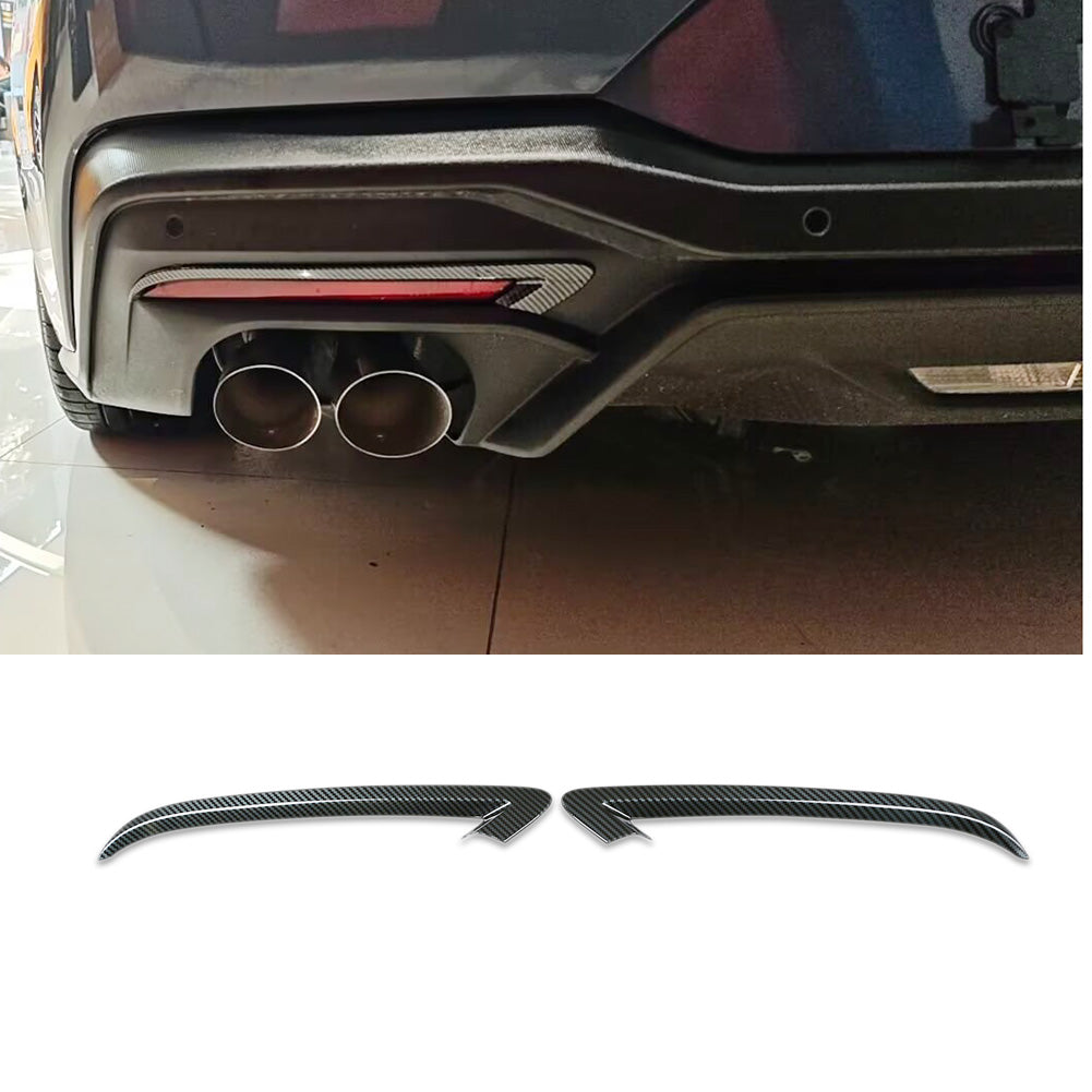 Fit for Ford New Mustang 2024 2025 Rear Fog Light Cover Trims Carbon Fiber Pattern Design