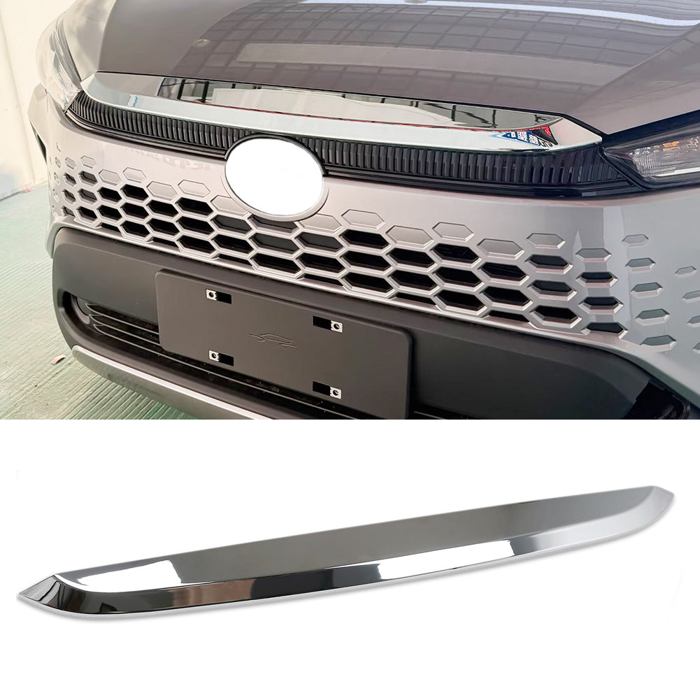 Fit for Toyota New Corolla Cross Hybrid 2025 2026 Chrome Front Hood Grill Cover Bonnet Trim