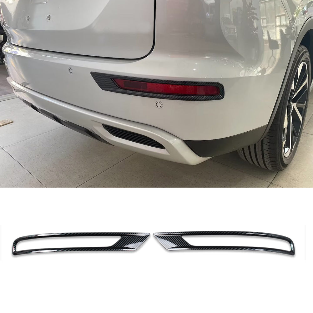 Mitsubishi New Outlander 2022 2023 Rear Fog Light Cover Trims Carbon Fiber Pattern