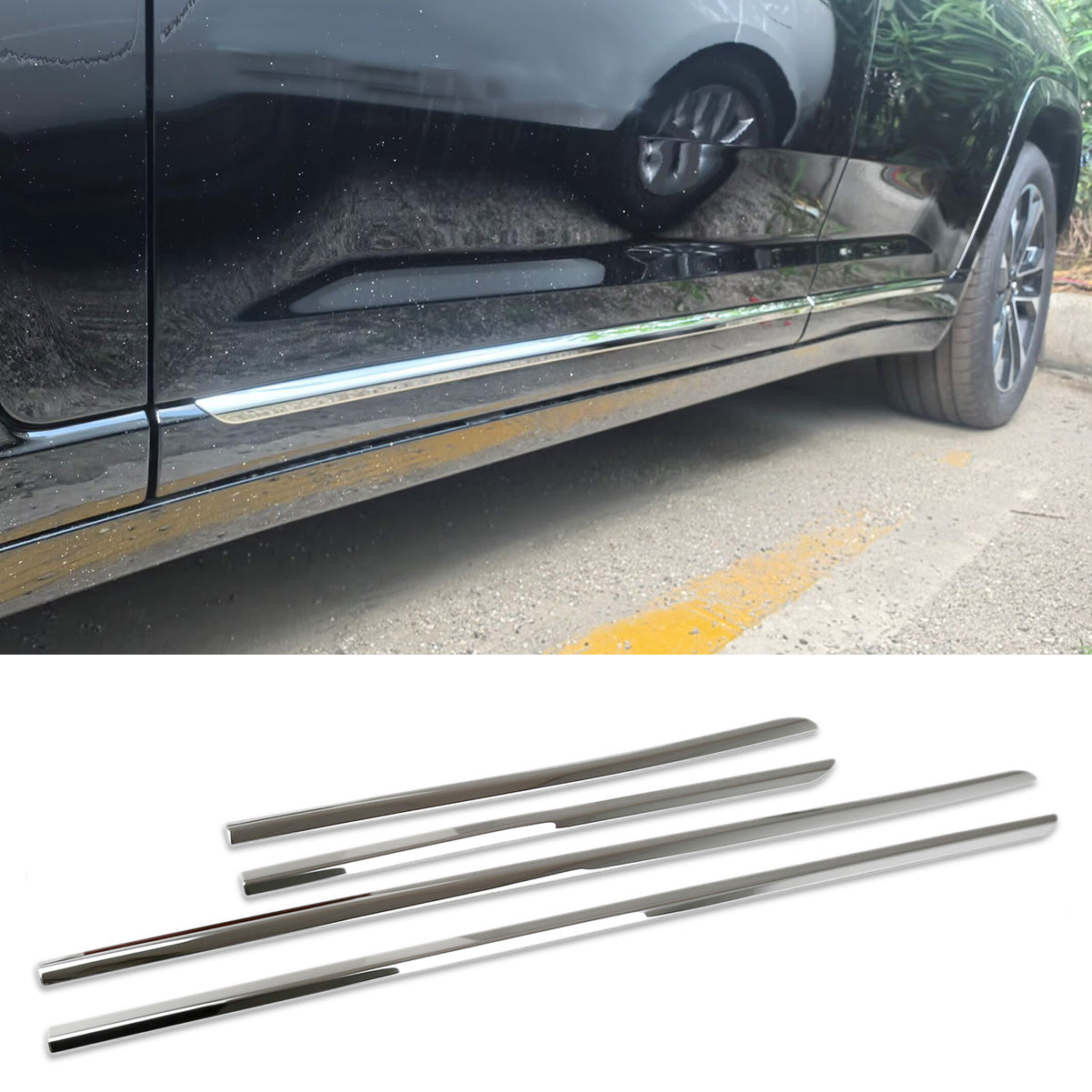 Fit for Jeep New Grand Cherokee 2024 2025 Door Body Side Skirt Molding Cover Trims