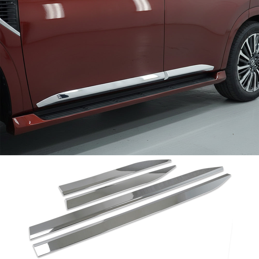 Fit for Nissan New Armada 2025 2026 Body Side Molding Door Guard Cover Trims Chrome
