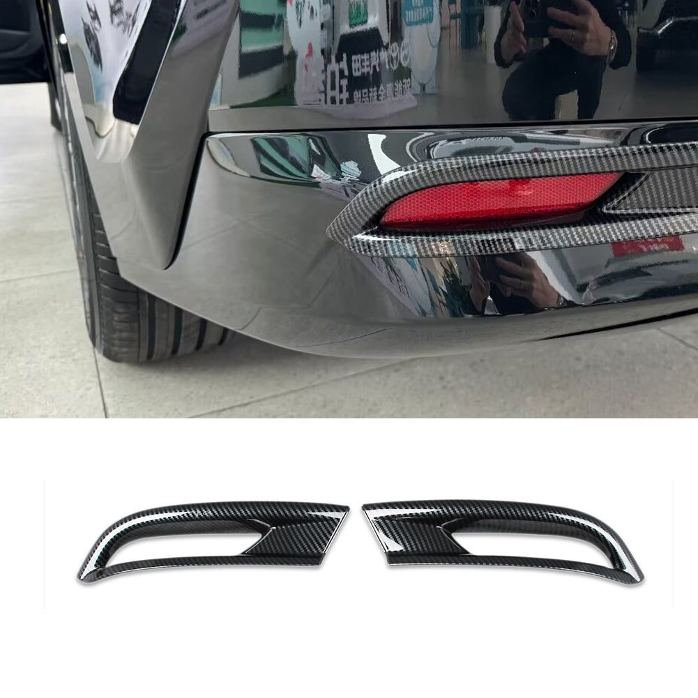 Fit for Toyota New Camry 2024 2025 2026 LE Model Rear Fog Light Cover Trims Carbon Fiber Pattern Design