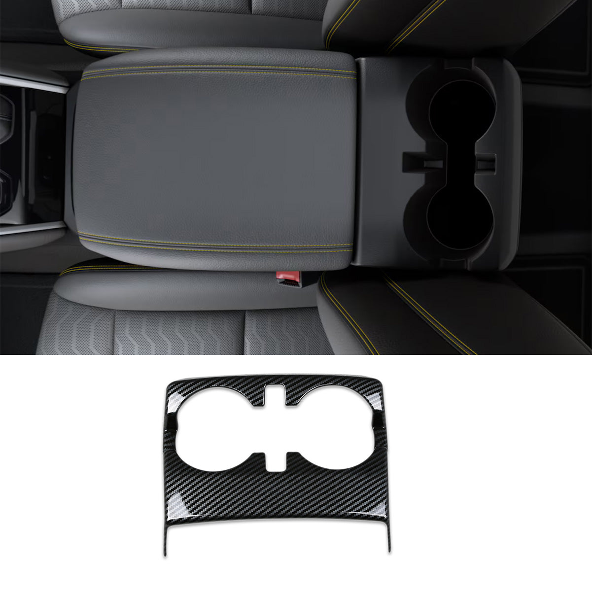 Fit for Chevrolet Chevy New Colorado 2024 2025 Rear Seat Cup Holder Cover Trim