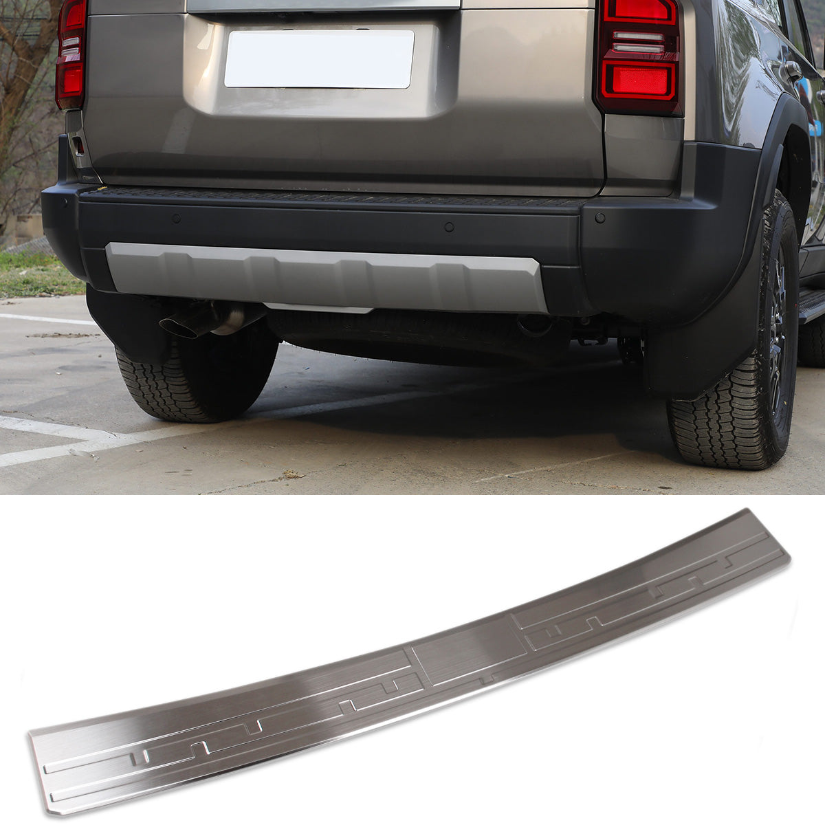 Fit for Toyota New Land Cruiser LC250 2024 2025 2026 Rear Outside Bumper Sill Plate Guard Trim