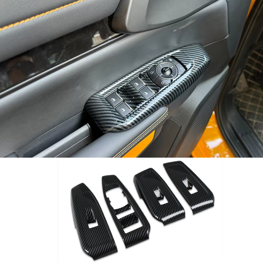Fit for Ford Ranger 2024 2025 Interior Window Switch Plate Panel Cover Trims