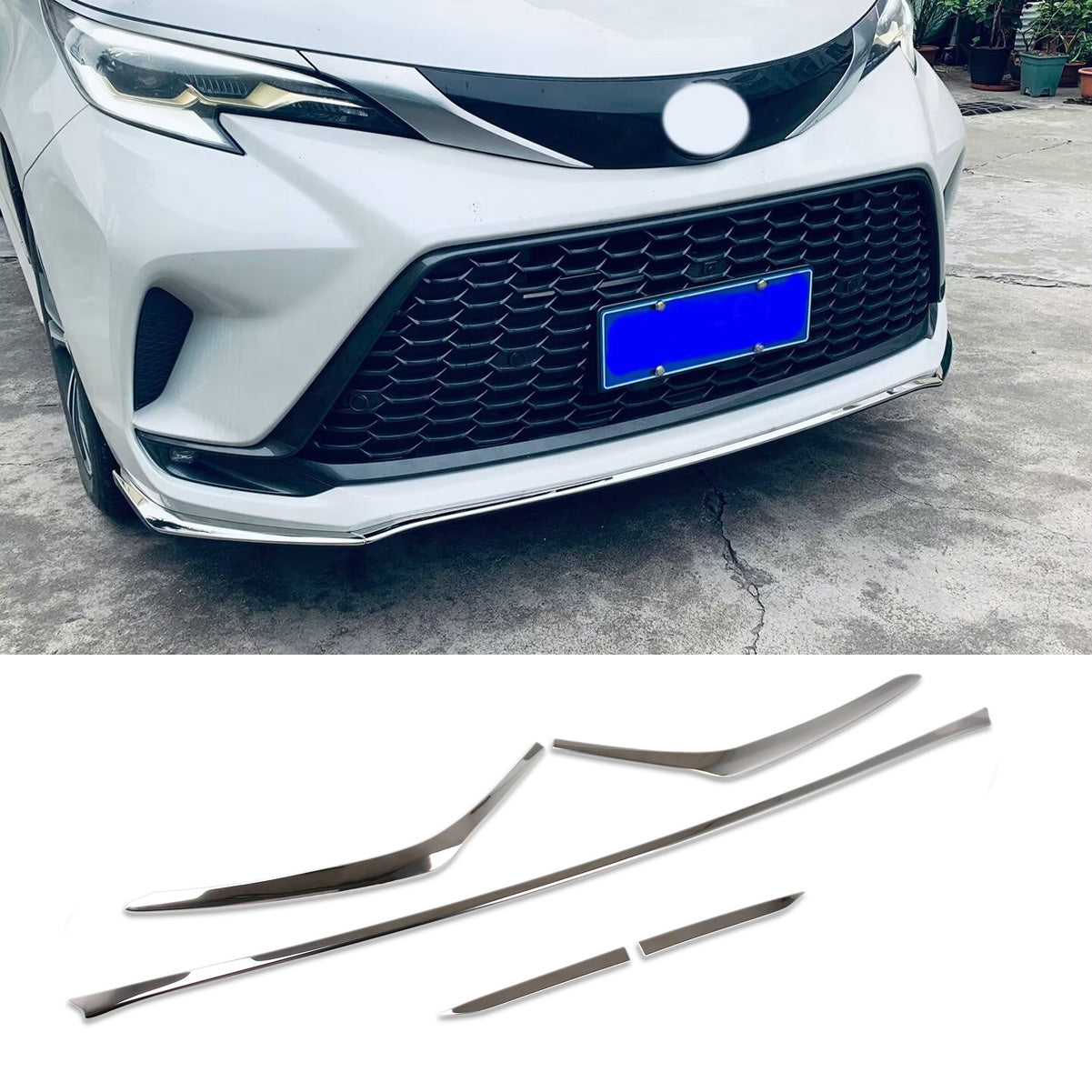 Fit for Toyota Sienna XSE Model 2021 2022 2023 2024 2025 Front Bumper Guard Protector Cover Trims