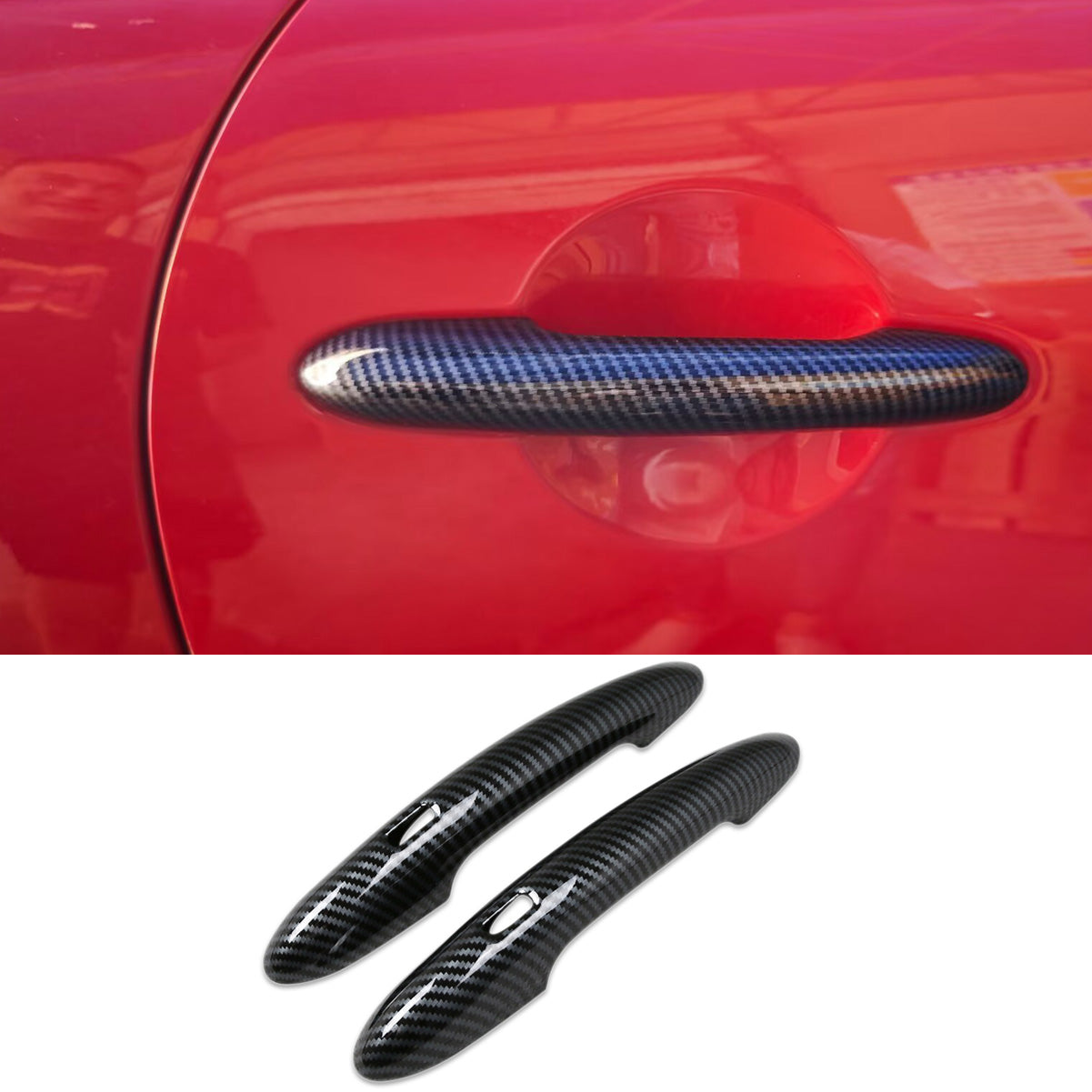 Fit for 2025 2026 New MINI Cooper/MINI Cooper S Door Handle Cover Trims Carbon Fiber Black (for 2 Door Model)