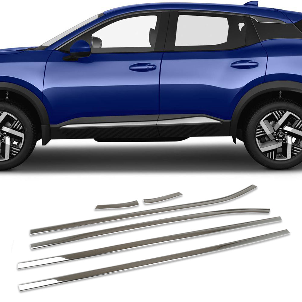 Fit for Nissan New Kicks 2025 Lower Windows Frame Sill Molding Cover Trims Stainless Steel