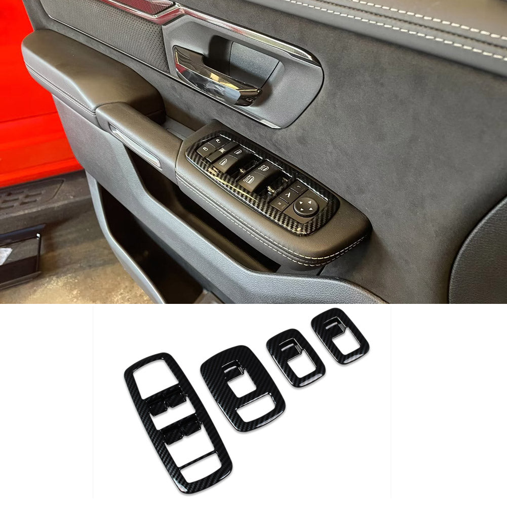 For Dodge 2023 New Ram 1500 Interior Window Switch Plate Panel Cover Trims