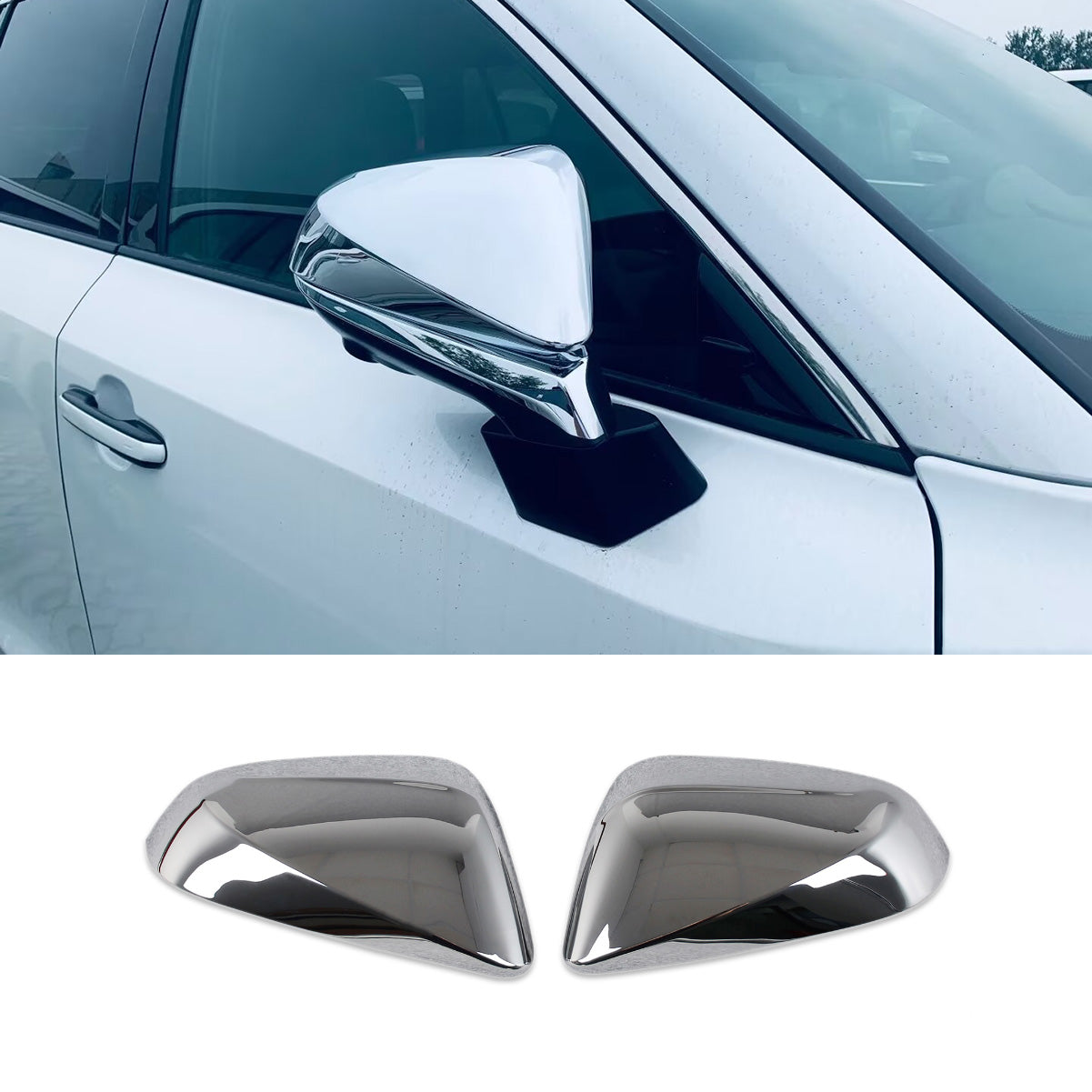 Fit for Lexus New TX350 TX 350/500h F SPORT/550h+ 2024 2025 2026 Rear View Mirror Side Molding Guard Cover Trims ABS Chrome