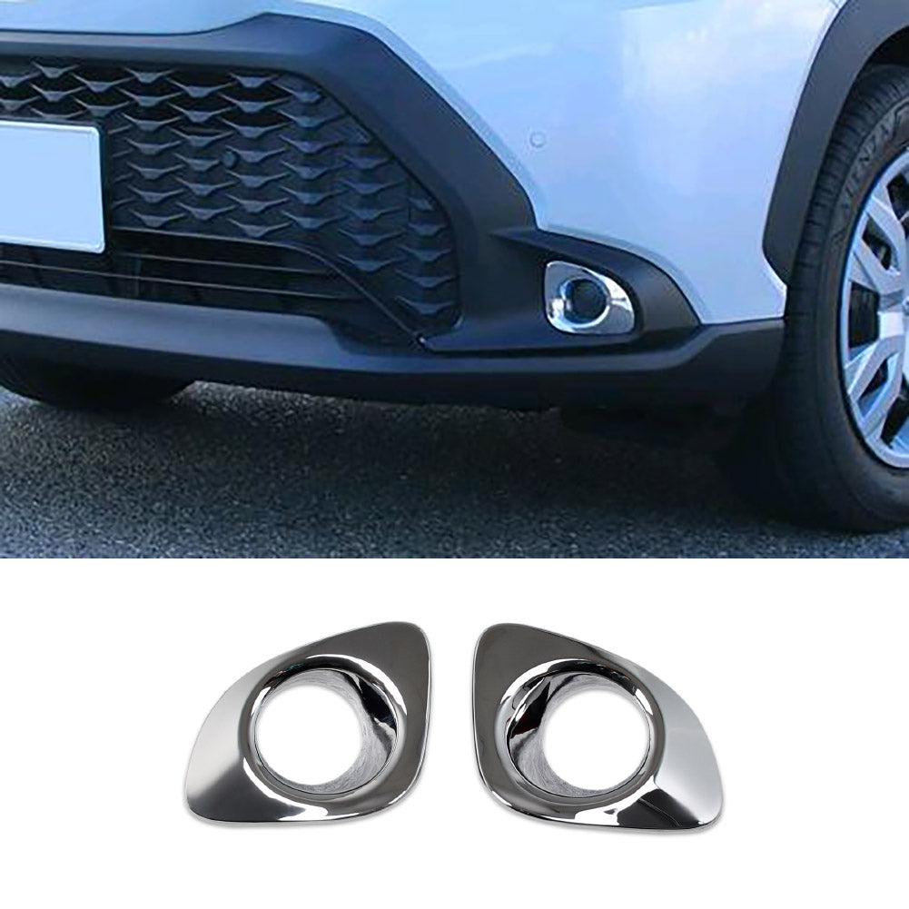 Fit for Toyota Corolla Cross Hybrid 2022 2023 2024 Front Fog Light Lamp Cover Trim ABS Chrome