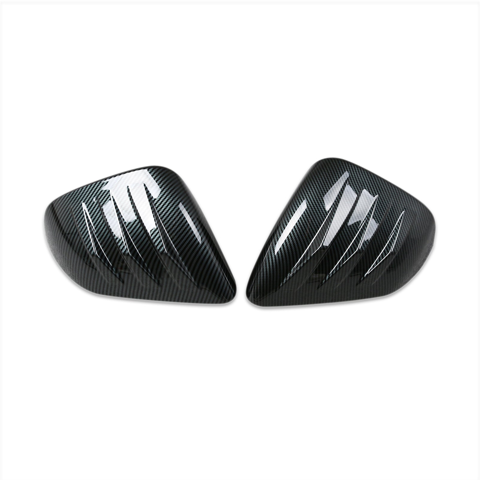 Fit for Ford New Mustang 2024 2025 Rear View Mirror Cover Trims Carbon Fiber Pattern