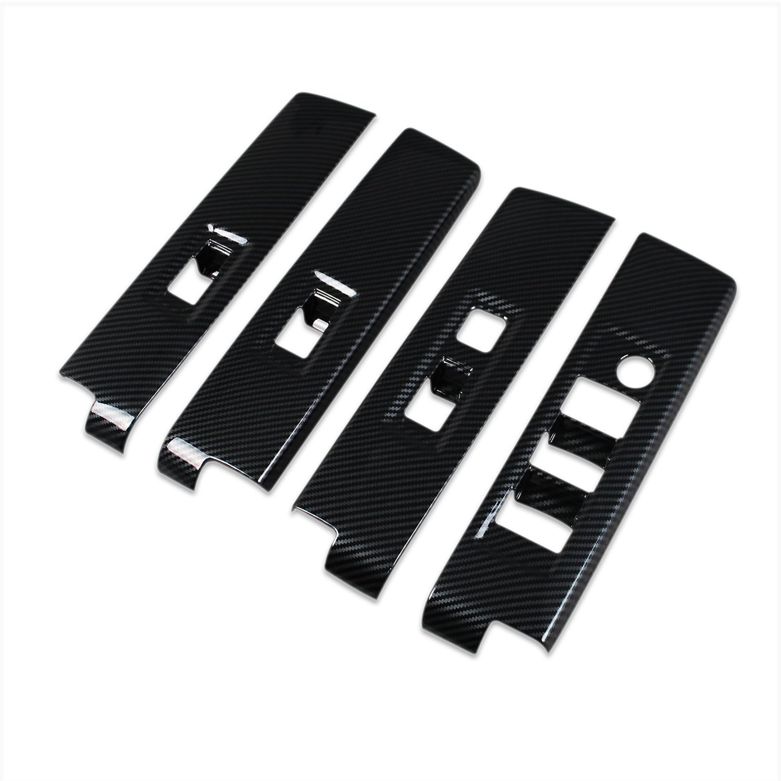 Toyota Tundra 2022 2023 Interior Window Switch Plate Panel Cover Trims Carbon Fiber Pattern