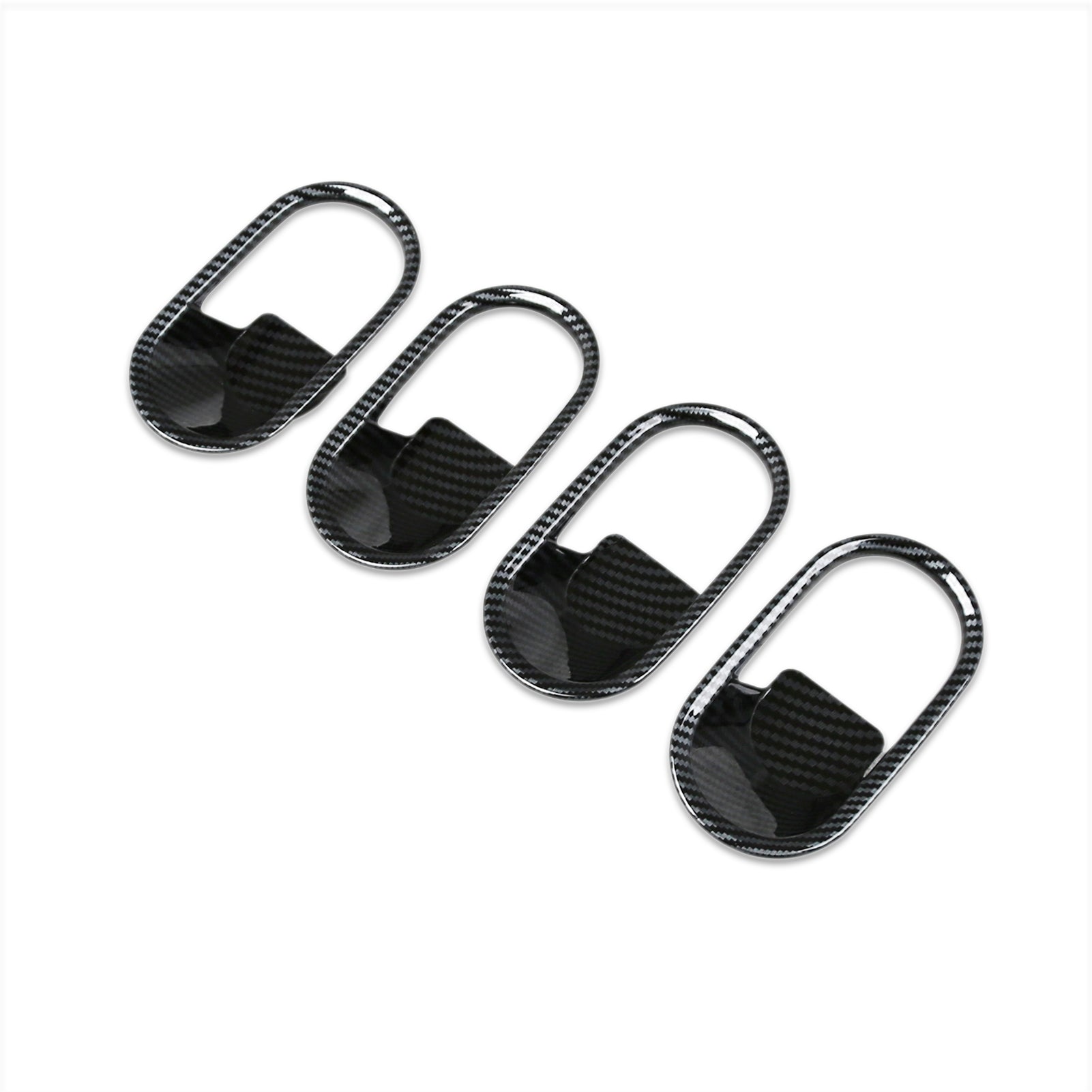 Fit for 2025 2026 New MINI Cooper/MINI Cooper S/MINI Convertible Interior Door Handle Cover Trims Carbon Fiber Black