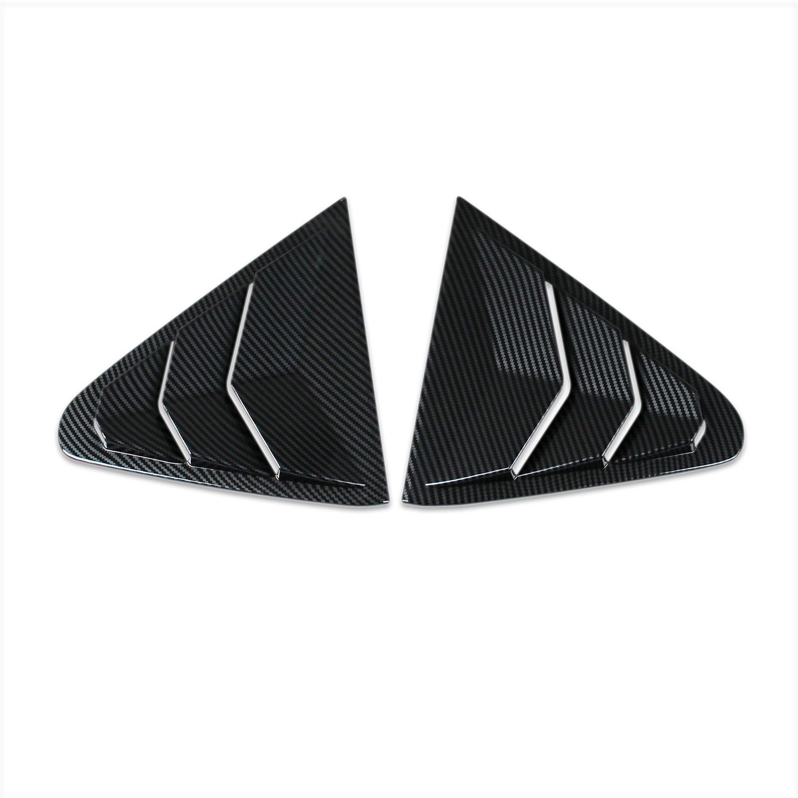 Fit for Subaru Crosstrek 2024 Rear Triangle Blind Window Dachspoiler Cover Trim Carbon Fiber Pattern