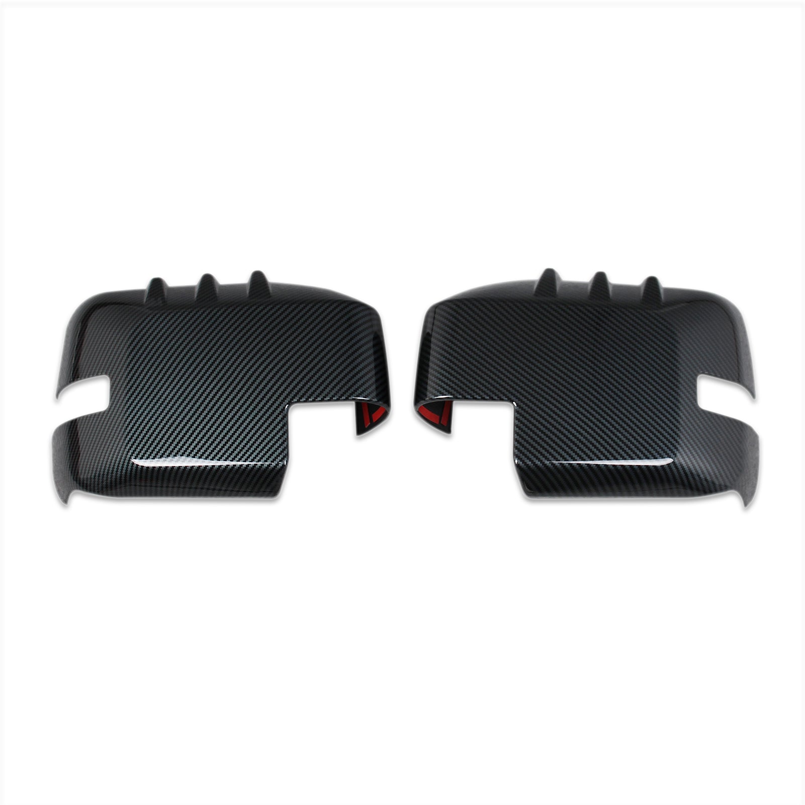 Fit Ford Bronco 2023 2024 2025 Rear View Mirror Cover Trims Carbon Fiber Pattern