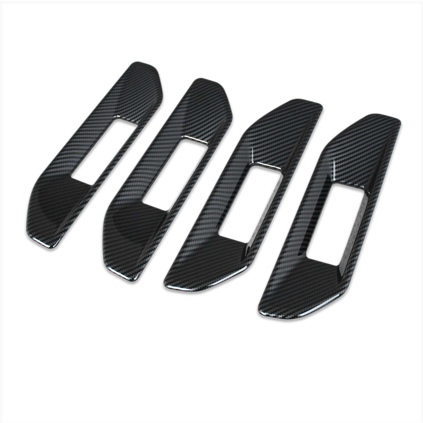 Fit for Ford Ranger 2024 2025 Interior Door Handle Bowl Cover Trims Carbon Fiber Pattern