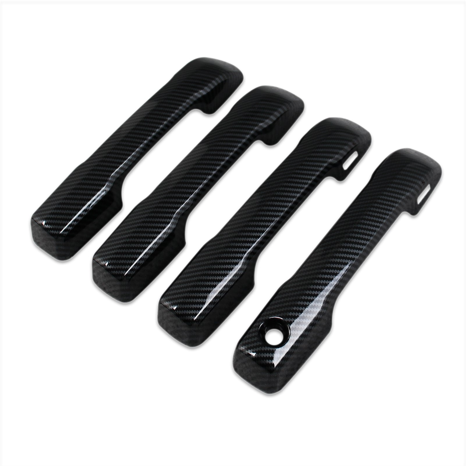 Toyota Tundra 2022 2023 Exterior Door Handle Bowl Cover Trims Carbon Fiber Pattern (Door Handle Cover)