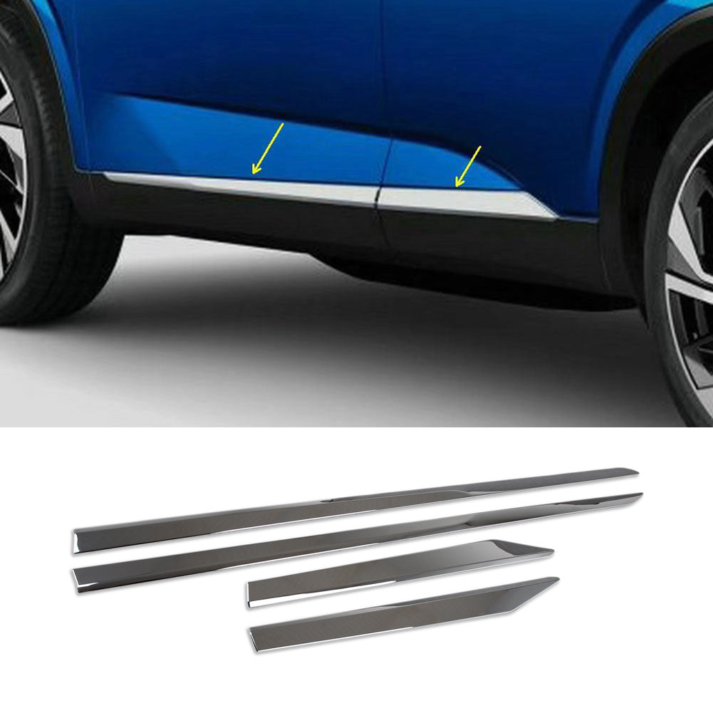 Fit for Nissan New Qashqai 2022 2023 Body Side Door Molding Cover Trim Chrome