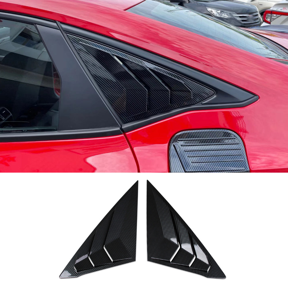 For Honda New Civic 2022 Rear Triangle Blind Window Dachspoiler Cover Trim
