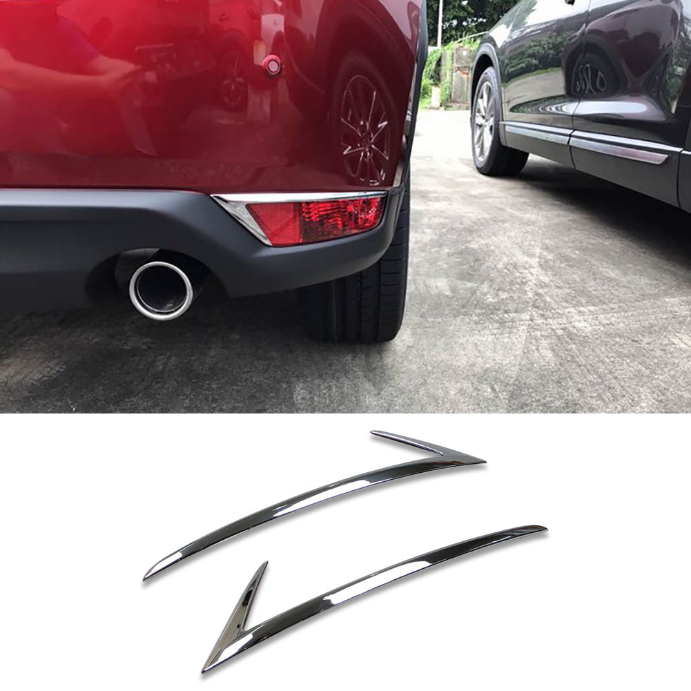 Fit for Mazda 2017 2018 2019 2020 2021 CX-5 CX5 Chrome Rear Fog Light Lamp Cover Trim