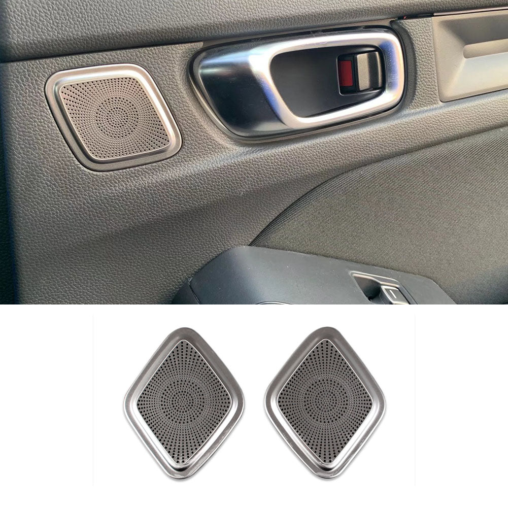 Fit For Honda New Civic 2022 Sedan Interior Rear Door Sound Speaker Cover Trims