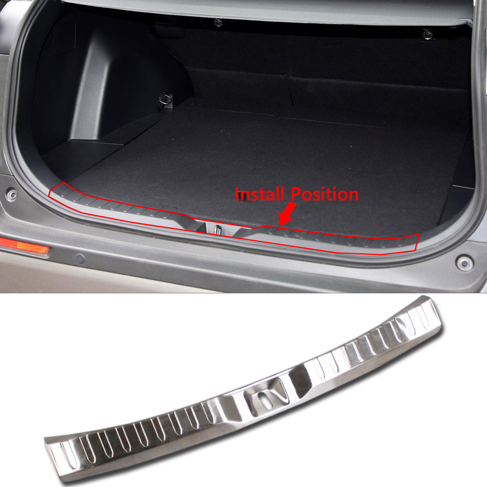 Fit for Toyota New RAV4 2019 2020 2021 2022 Rear Interior Bumper Sill Plate Guard Cover Trim Stainless Steel