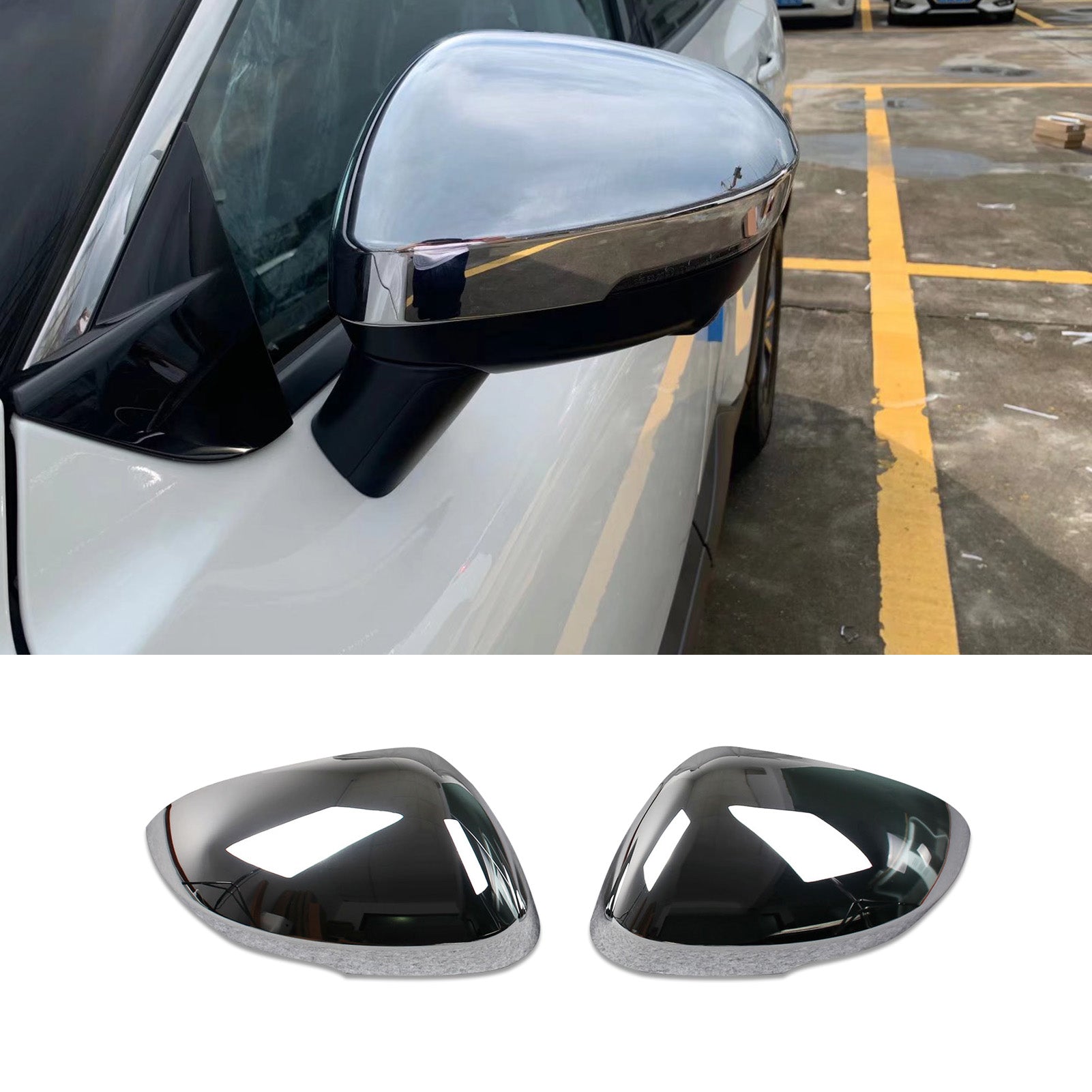 Fit for Nissan New Rogue 2021 2022 Rear View Mirror Side Molding Guard Cover Trims Chrome ABS
