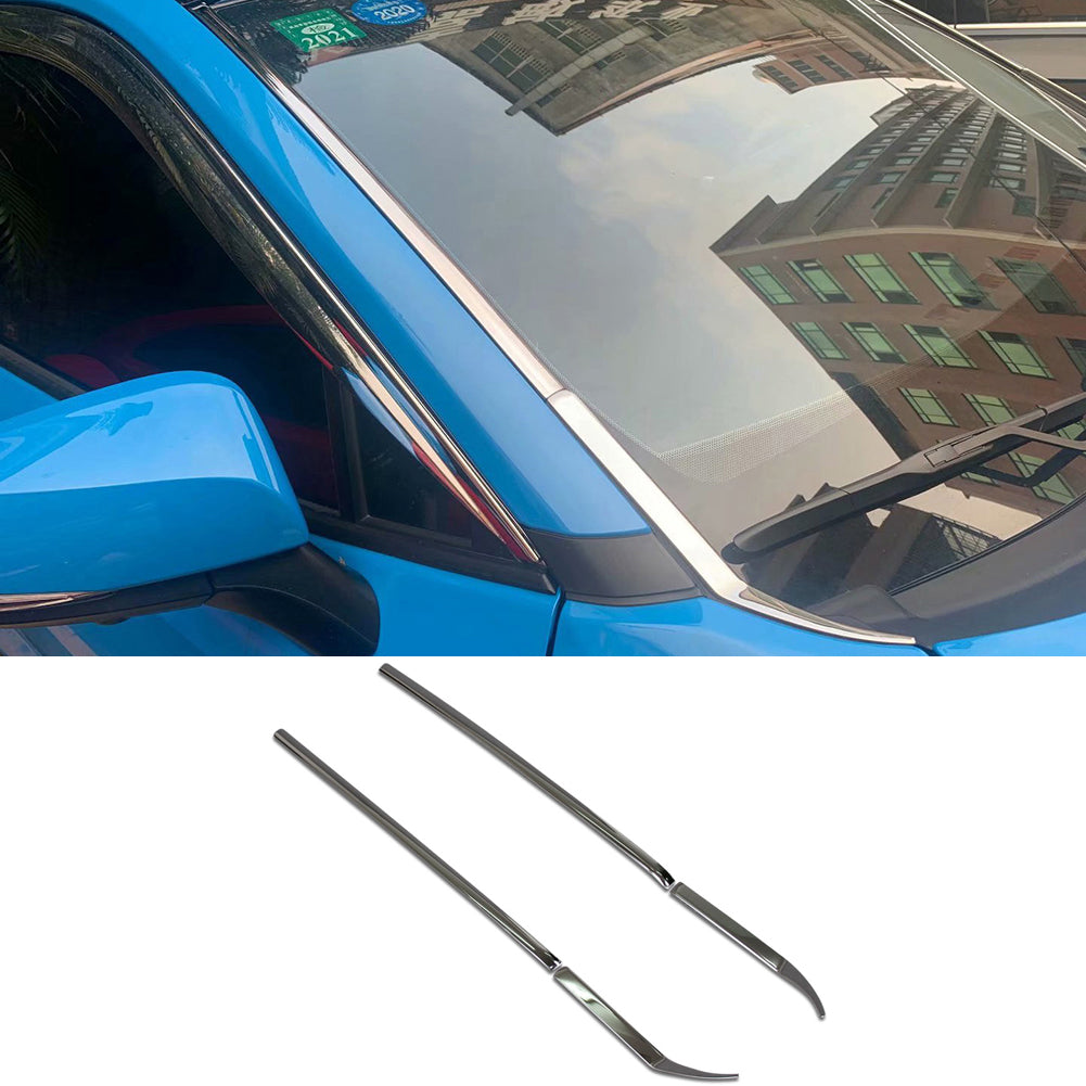Fit for Toyota New RAV4 2019 2020 2021 2022 Windshield Side Beveled Window Cover Trim Stainless Steel