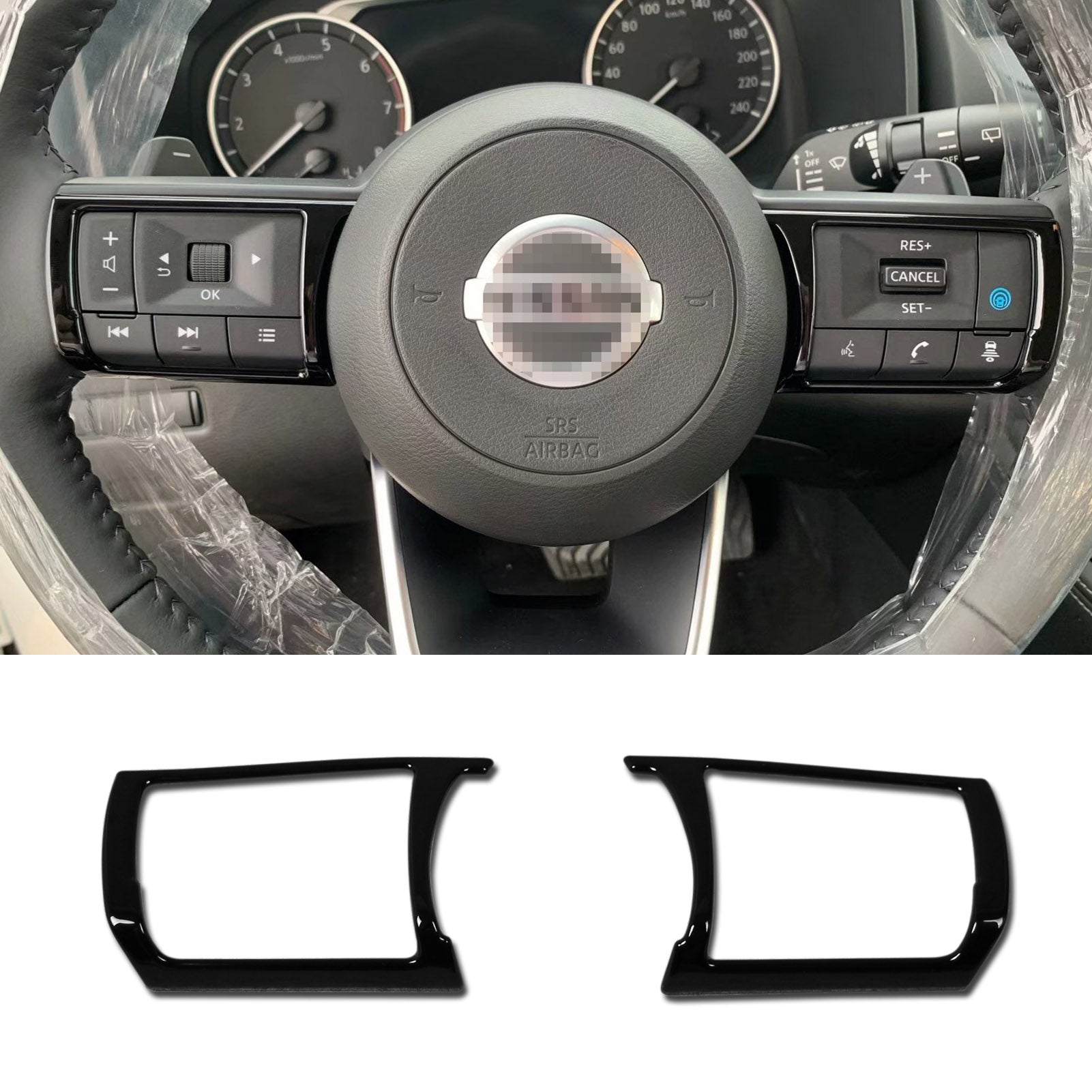 Fit for Nissan New Rogue 2021 2022 Wheel Steering Trim Panel Cover Trims