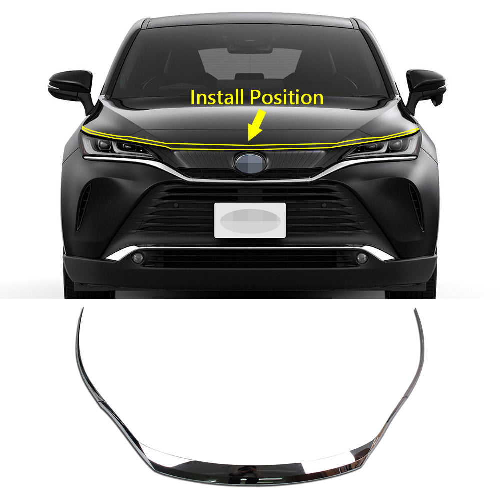 Fit for Toyota VENZA 2021 2022 2023 2024 Chrome Front Hood Grill Cover Bonnet Trim