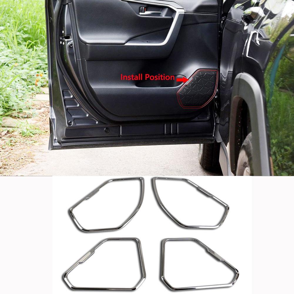 Fit for Toyota New RAV4 2019 2020 2021 2022 Door Speaker Sound Panel Cover Trims Stainless Steel (Mirror) - beautost