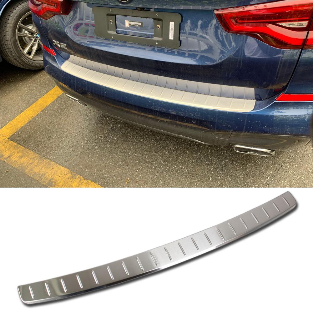 Fit for BMW New X3 Sport 2018 2019 2020 2021 Rear Outside Bumper Sill Plate Guard Cover Trim Stainless